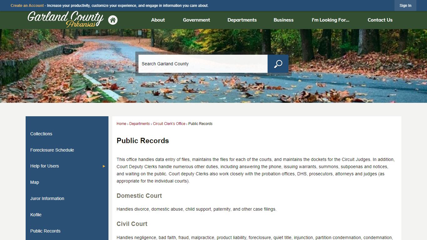 Public Records | Garland County, AR