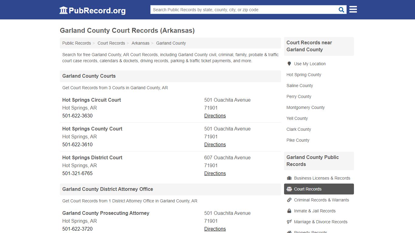 Free Garland County Court Records (Arkansas Court Records)